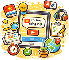 Illustration of Vietnamese learning apps